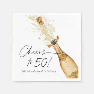 Servilleta De Papel Saludos al artículo personalizado del 50 aniversar