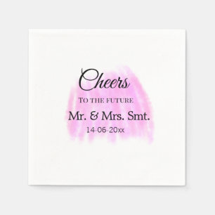 Servilleta De Papel Saludos al futuro añadir el nombre de la pareja fe