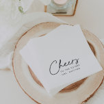 Servilleta De Papel Saludos al futuro Sra. Bridal Shower<br><div class="desc">Las servilletas de cóctel personalizado para su ducha nupcial incluyen "vítores a la futura señora. [name]" en una combinación de moda de escritura manuscrita y elegantes letras serif modernas.</div>