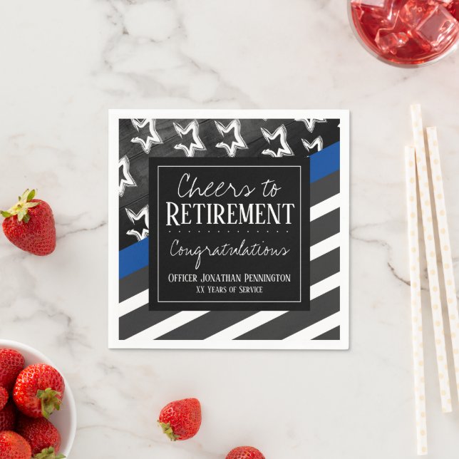 Servilleta De Papel Saludos al Oficial de Policía de Jubilación (In situ)