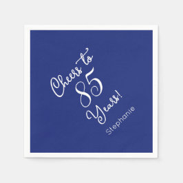 Servilleta De Papel Saludos azules a 85 años 85 cumpleaños