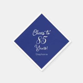 Servilleta De Papel Saludos azules a 85 años 85 cumpleaños