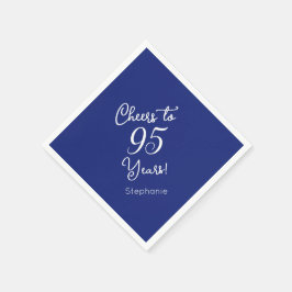 Servilleta De Papel Saludos azules de la marina a los 95 años 95 cumpl