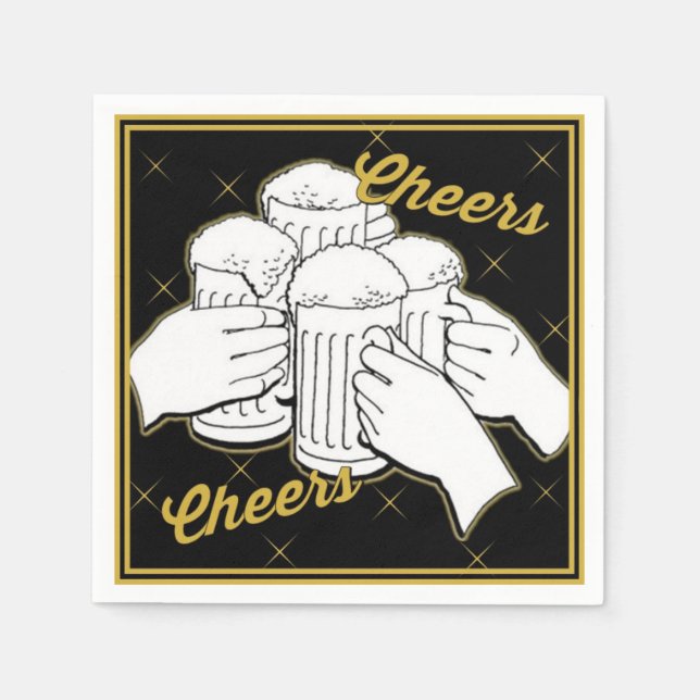 Servilleta De Papel Saludos Beers Fiesta Napkins (Anverso)