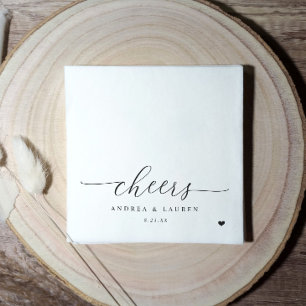 Servilleta De Papel Saludos Cocktail Napkins Boda moderno
