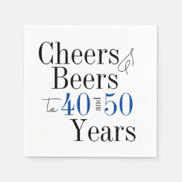 Servilleta De Papel Saludos conjuntos de cumpleaños y cervezas azules