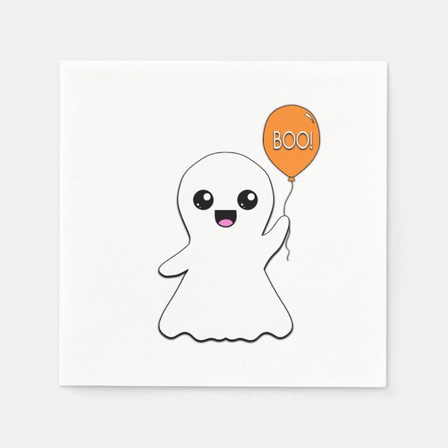 Servilleta De Papel Saludos de Fantasma Amigable (Anverso)