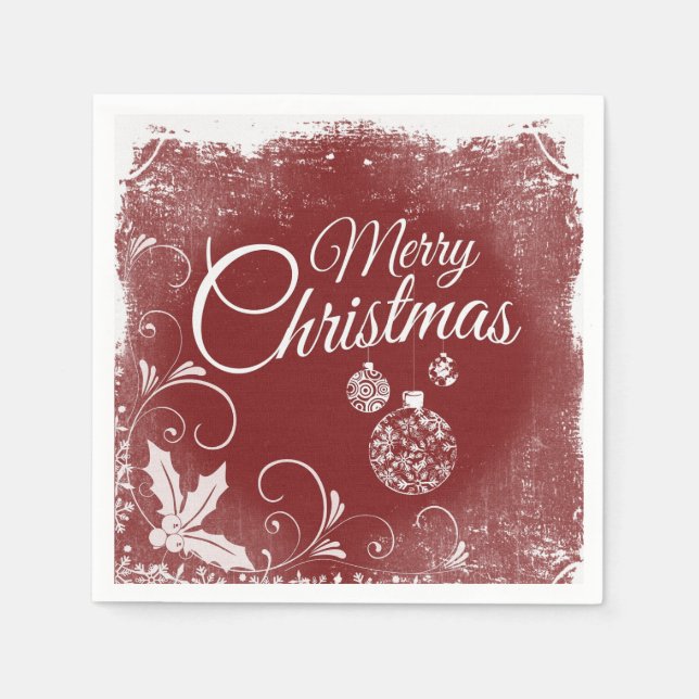 Servilleta De Papel Saludos de Navidad (Anverso)