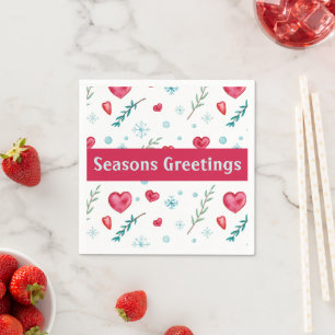 Servilleta De Papel Saludos de Seasons Ataque de nieve y feriado car