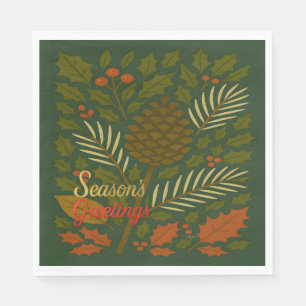 Servilleta De Papel Saludos de temporada de otoño e invierno