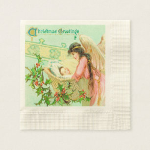 Servilleta De Papel Saludos del navidad del vintage