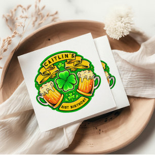 Servilleta De Papel Saludos Día de St Patricks Día Shamrock 21 cumplea