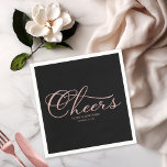 Servilleta De Papel Saludos - Elegante Rosa Relieve metalizado dorado<br><div class="desc">Transforme su día de bodas en una celebración sofisticada y elegante con nuestra impresionante caligrafía de oro rosa y moderna suite boda negra. Puedes personalizarlo con sólo unos cuantos clics para expresar tu única historia de amor. Esta inspiradora colección incluye todo lo necesario para crear un ambiente bellamente cohesivo, con...</div>