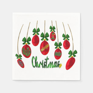Servilleta De Papel Saludos festivos: Napkins con Navidades profundos 