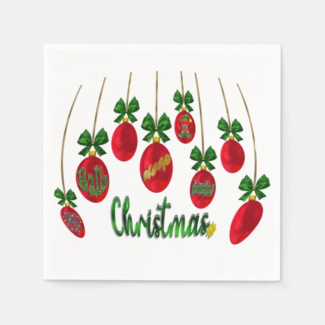 Servilleta De Papel Saludos festivos: Napkins con Navidades profundos  (Anverso)