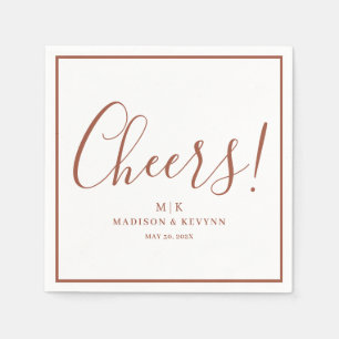 Servilleta De Papel Saludos mínimos y Moda Boda Napkins