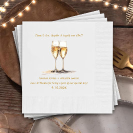 Servilleta De Papel Saludos para amar a los Bodas de lentes de vino
