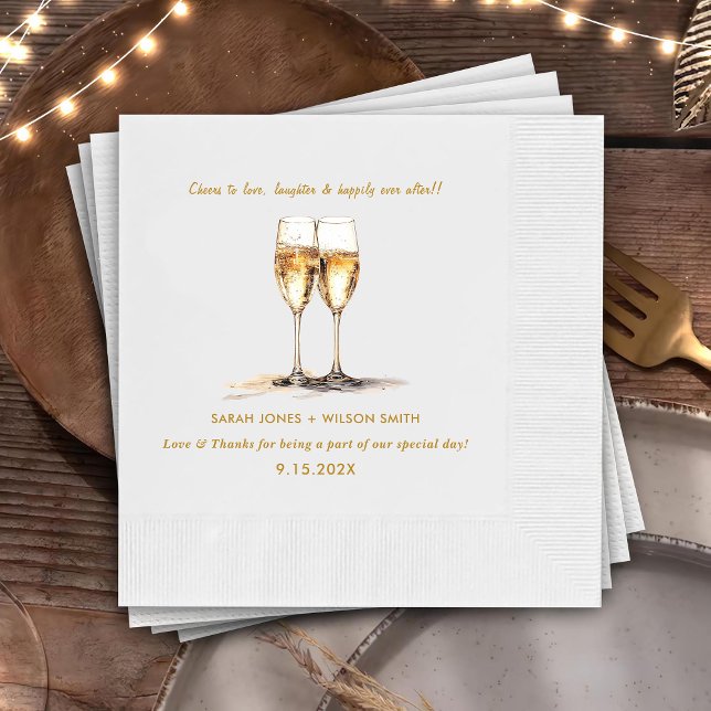 Servilleta De Papel Saludos para amar a los Bodas de lentes de vino (Subido por el creador)