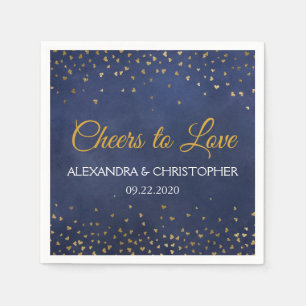 Servilleta De Papel Saludos para amar al Boda Confetti de los corazone