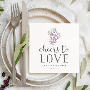 Servilleta De Papel Saludos para amar el cóctel Boda
