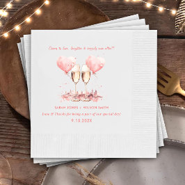 Servilleta De Papel Saludos para amar las toallas Bodas de lentes rosa