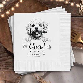 Servilleta De Papel Saludos personalizados de Bichon Frise Dog