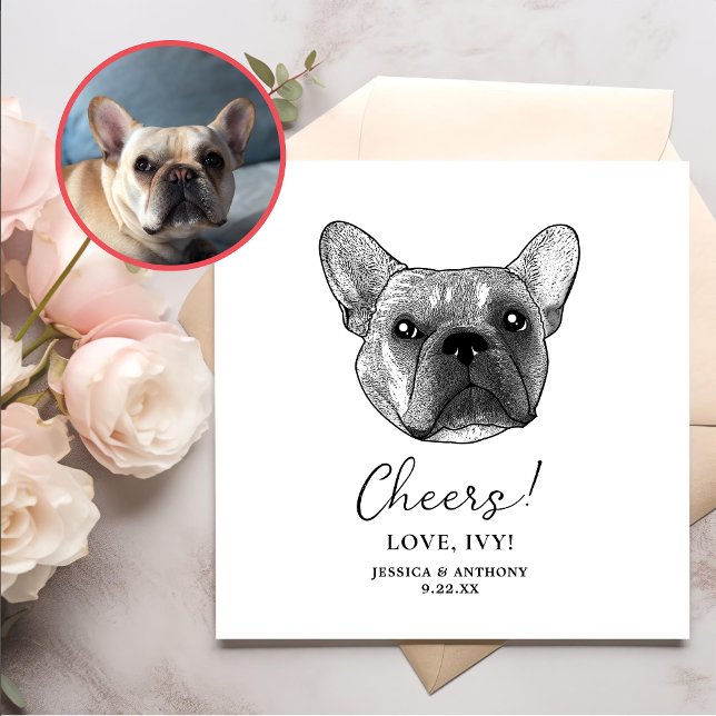 Servilleta De Papel Saludos personalizados del perro de Bulldog francé (Subido por el creador)