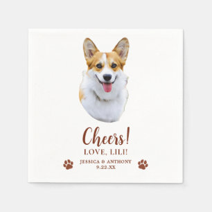 Servilleta De Papel Saludos personalizados del perro de Corgi galés