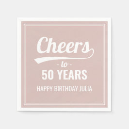 Servilleta De Papel Saludos retro a 50 años Punto 50