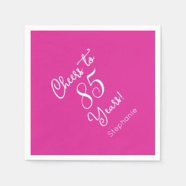 Servilleta De Papel Saludos rosas a los 85 años 85 cumpleaños