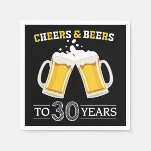 Servilleta De Papel Saludos y cervezas a 30 años