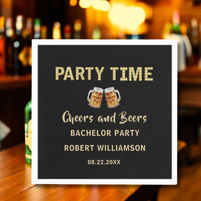 Servilleta De Papel Saludos y cervezas en la fiesta personalizada de s (Subido por el creador)