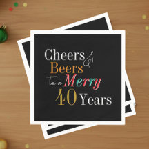 Saludos y Cervezas Feliz Cumpleaños 40 Navidad