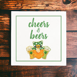 Servilleta De Papel Saludos y cervezas Leprechaun St Patrick's Day Fie
