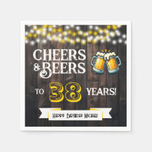 Saludos y Cervezas por 38 Años de Cumpleaños Rústi