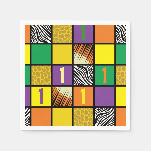 Servilleta De Papel Salvaje Fiesta Safari (Anverso)