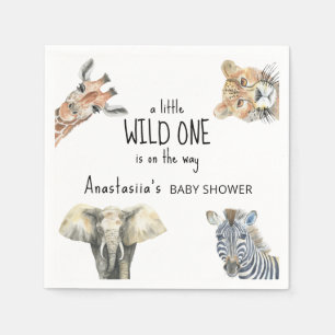 Servilleta De Papel Salvaje Safari de Animales Baby Shower