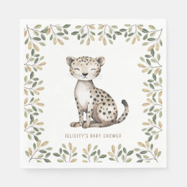 Servilleta De Papel Salvajes un Safari Animales Neutrales Baby Shower