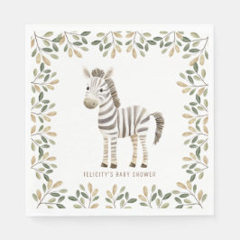 Servilleta De Papel Salvajes un Safari Animales Neutrales Baby Shower