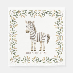 Servilleta De Papel Salvajes un Safari Animales Neutrales Baby Shower
