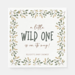 Servilleta De Papel Salvajes un Safari Animales Neutrales Baby Shower