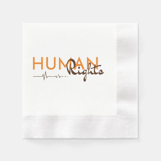 Servilleta De Papel Salvamento de los derechos humanos (Anverso)
