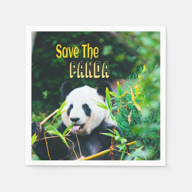 Servilleta De Papel Salvar el Panda (Anverso)