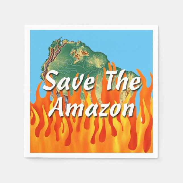 Servilleta De Papel Salvar la Amazonía (Anverso)