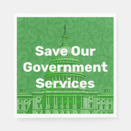 Servilleta De Papel Salvemos Nuestros Servicios Gubernamentales