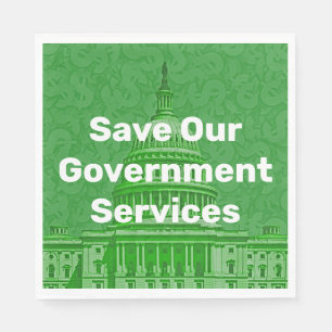 Servilleta De Papel Salvemos Nuestros Servicios Gubernamentales