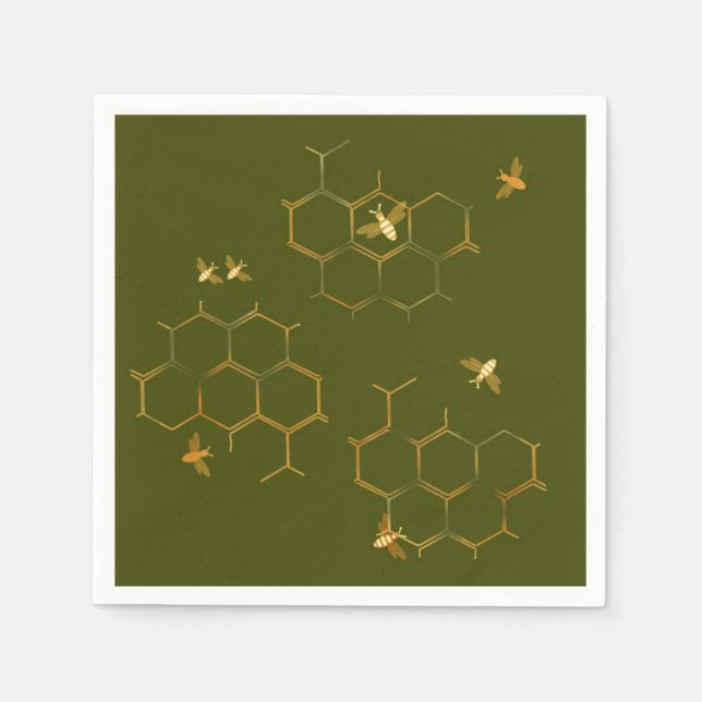 Servilleta De Papel Salven las toallas de papel de abejas (Anverso)