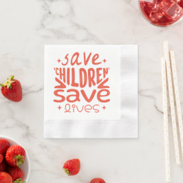 Servilleta De Papel Salven niños, salven vidas