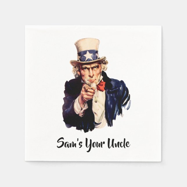 Servilleta De Papel Sam es tu tío (Anverso)