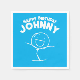 Servilleta De Papel Sam Stickman Napkins De Papel De Cumpleaños